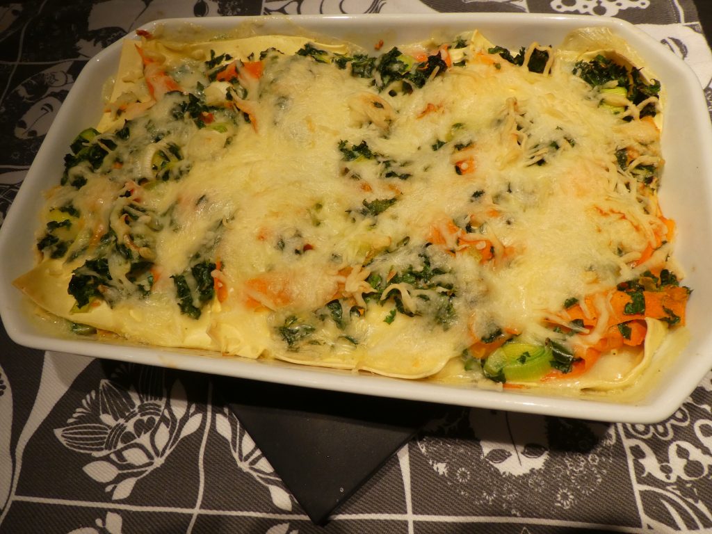 lasagne med grønkål